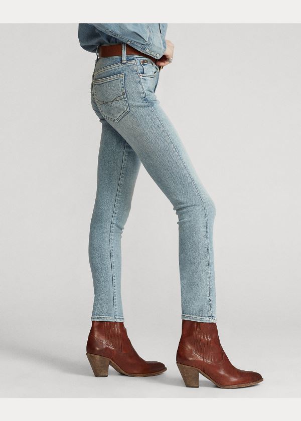 Ralph Lauren Tompkins Skinny Jean Světle Indigo | JPCaHSj7