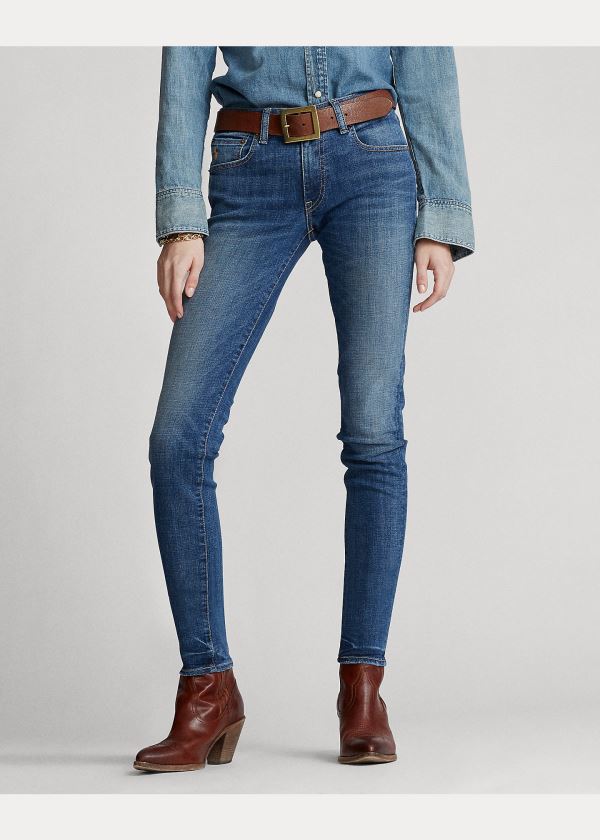 Ralph Lauren Tompkins Skinny Jean with Pony Indigo | DzIIixvo