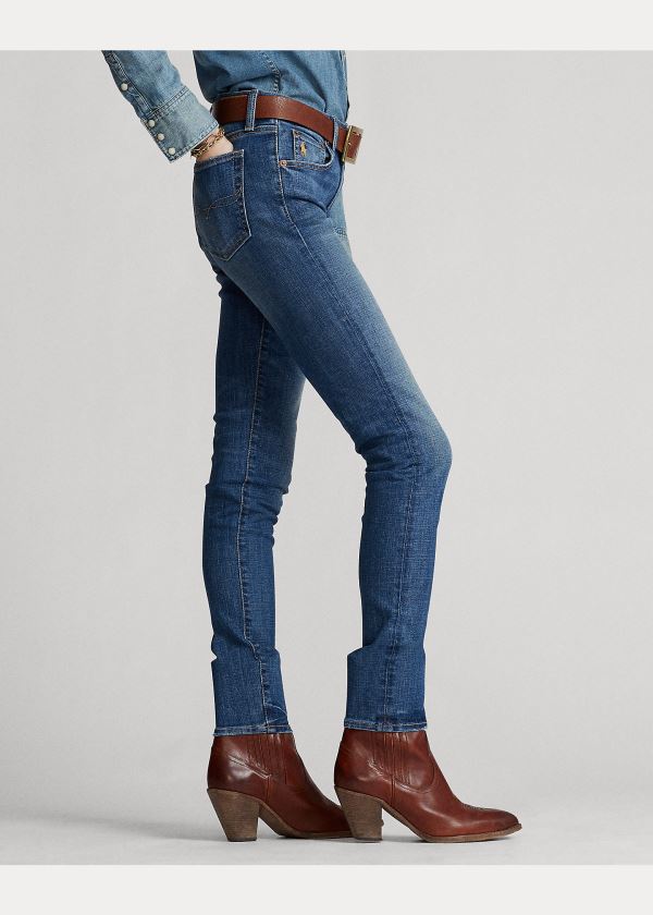 Ralph Lauren Tompkins Skinny Jean with Pony Indigo | DzIIixvo
