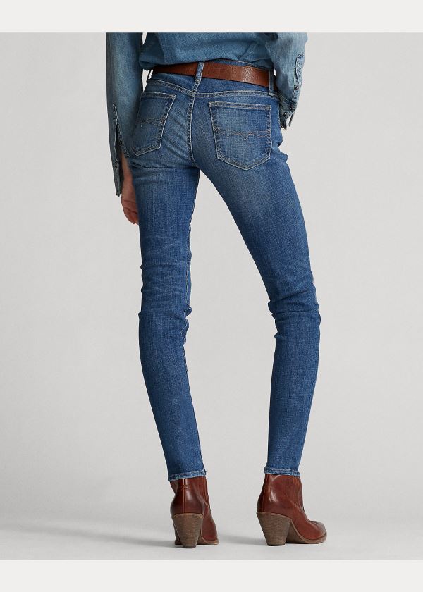 Ralph Lauren Tompkins Skinny Jean with Pony Indigo | DzIIixvo