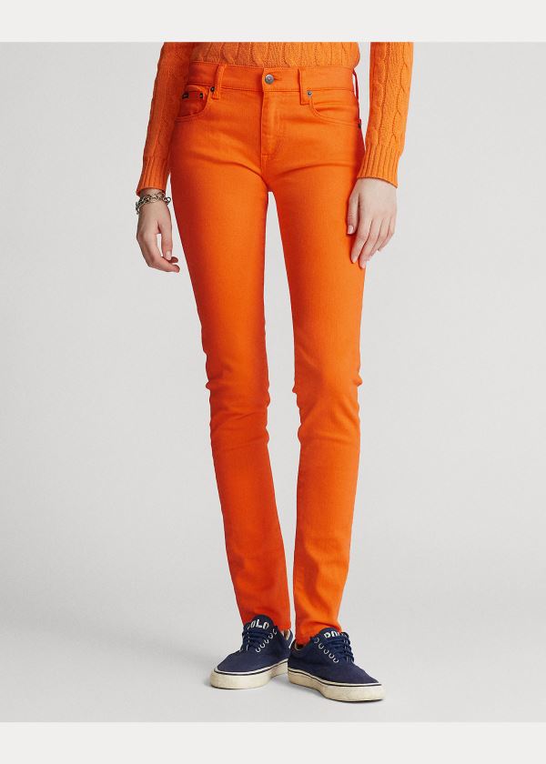 Ralph Lauren Tompkins Stretch Skinny Jean Oranžové | 4fO7mug1