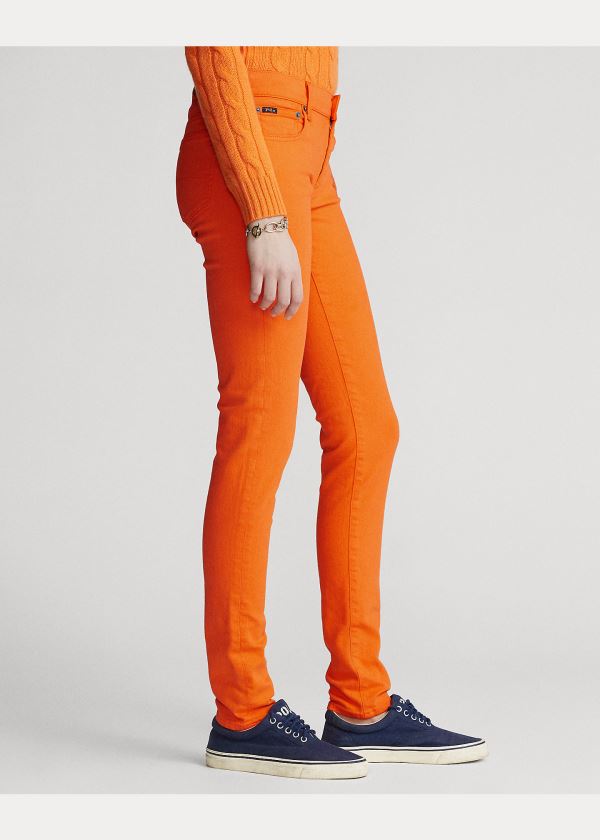 Ralph Lauren Tompkins Stretch Skinny Jean Oranžové | 4fO7mug1