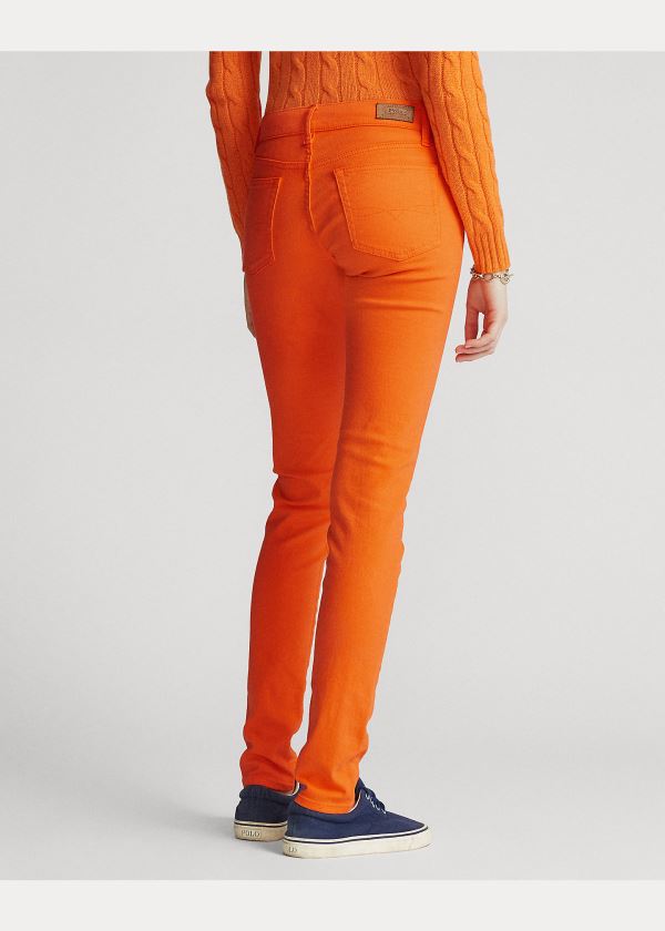 Ralph Lauren Tompkins Stretch Skinny Jean Oranžové | 4fO7mug1
