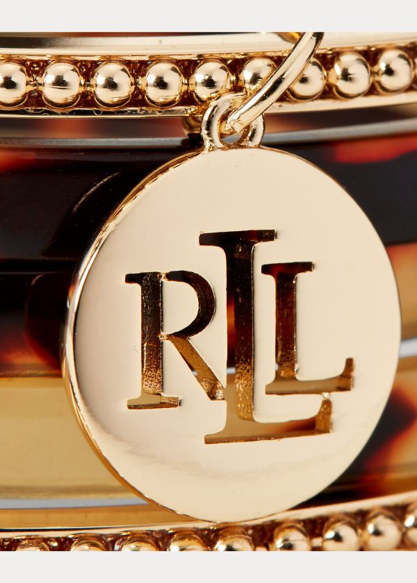 Ralph Lauren Tortoiseshell Bangle Bracelet Zlaté | 222Y1fHt