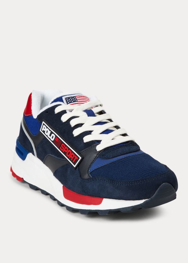 Ralph Lauren Trackster 100 Sneakers Tmavě Blankyt | tDT0rFOU