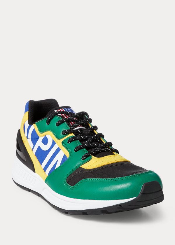 Ralph Lauren Train 100 Tech-Semišové Sneakers Zelene Viacfarebný | 6ewy1LPm