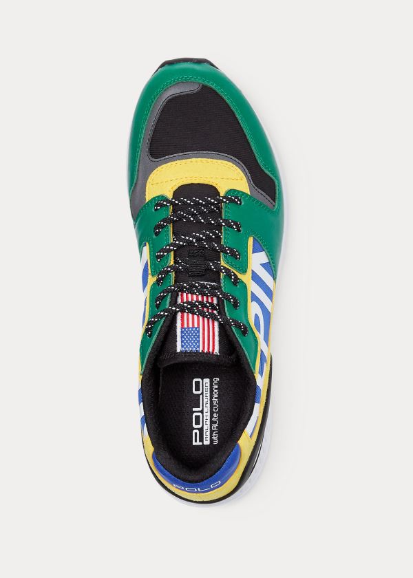 Ralph Lauren Train 100 Tech-Semišové Sneakers Zelene Viacfarebný | 6ewy1LPm