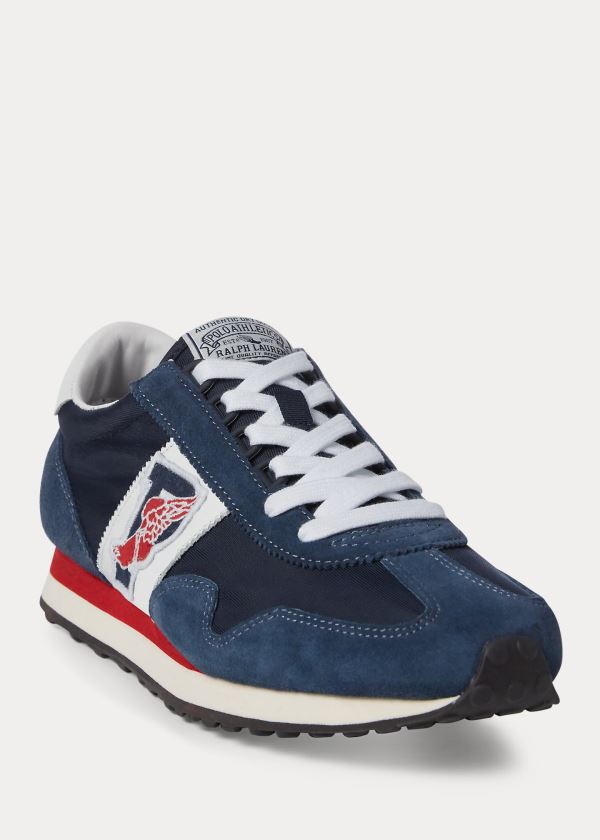 Ralph Lauren Train 90 Sneakers Tmavě Blankyt Bílé | BqPact1Q