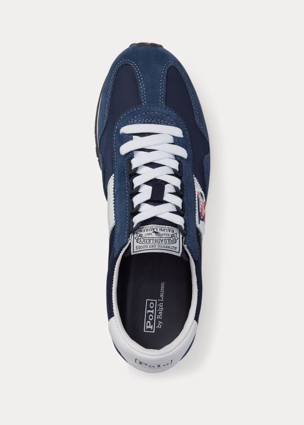 Ralph Lauren Train 90 Sneakers Tmavě Blankyt Bílé | BqPact1Q
