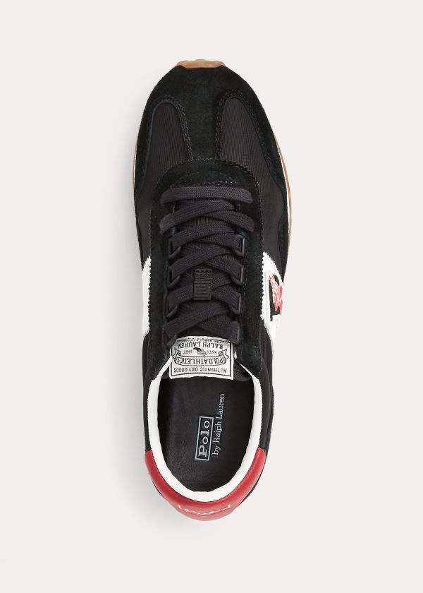 Ralph Lauren Train 90 Sneakers Černé Červené | 3y3f0XMU
