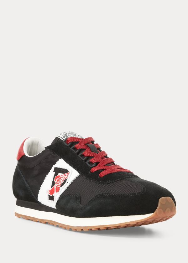 Ralph Lauren Train 90 Sneakers Černé Červené | 3y3f0XMU