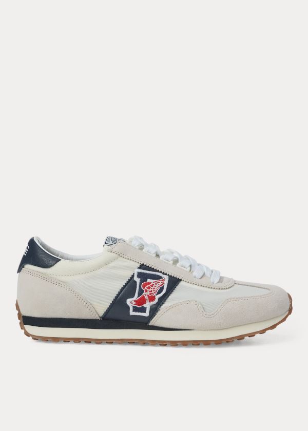 Ralph Lauren Train 90 Sneakers Šedé Bílé | W9g9XSuv