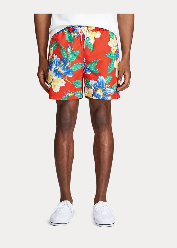 Ralph Lauren Traveler Floral Swim Trunk Červené Viacfarebný | SMh16Tib