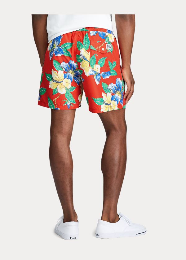 Ralph Lauren Traveler Floral Swim Trunk Červené Viacfarebný | SMh16Tib