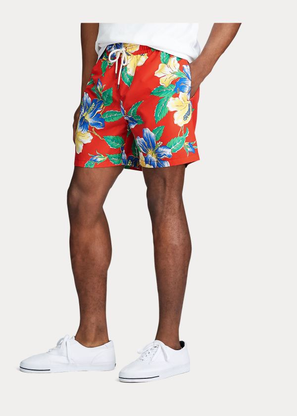 Ralph Lauren Traveler Floral Swim Trunk Červené Viacfarebný | SMh16Tib