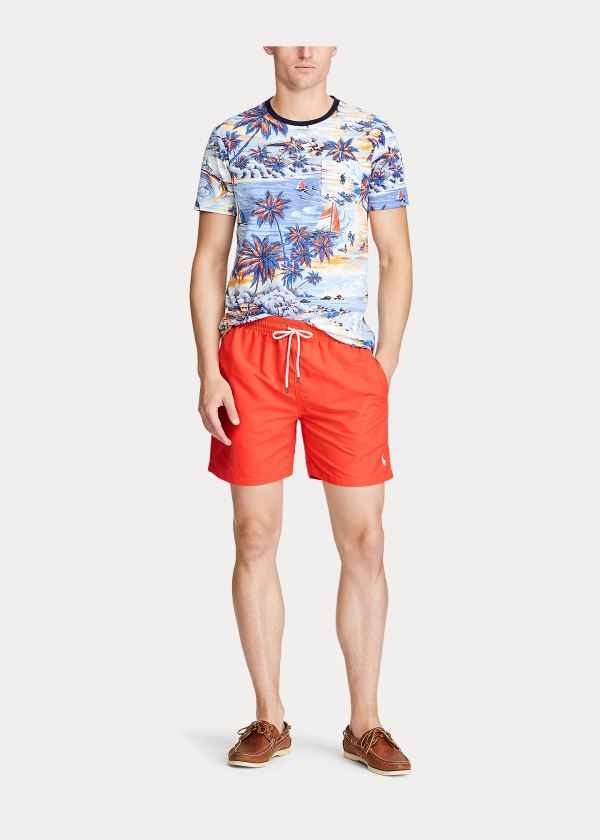 Ralph Lauren Traveler Swim Trunk Červené | FI1mgsGK