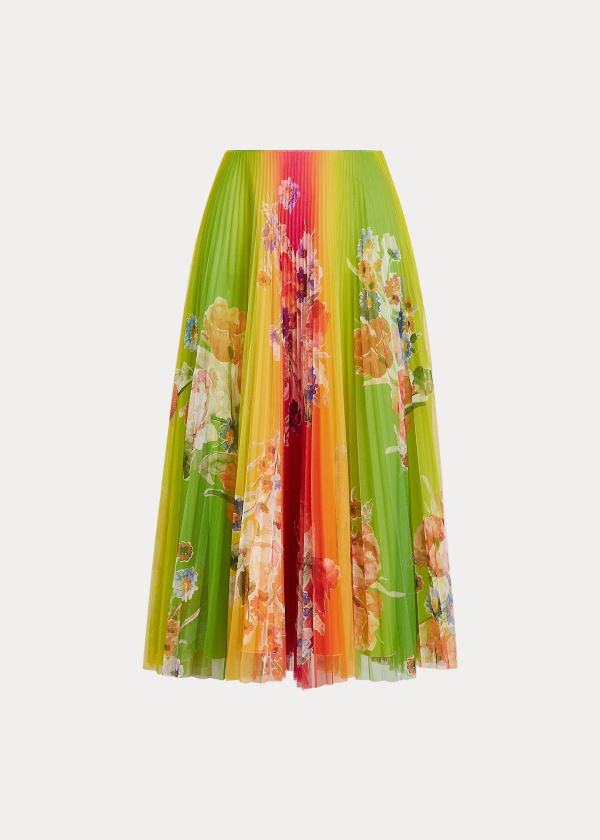 Ralph Lauren Trivelas Floral Pleated Skirt Růžové Žluté Viacfarebný | n9bge6we