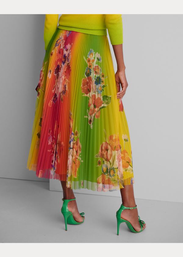 Ralph Lauren Trivelas Floral Pleated Skirt Růžové Žluté Viacfarebný | n9bge6we