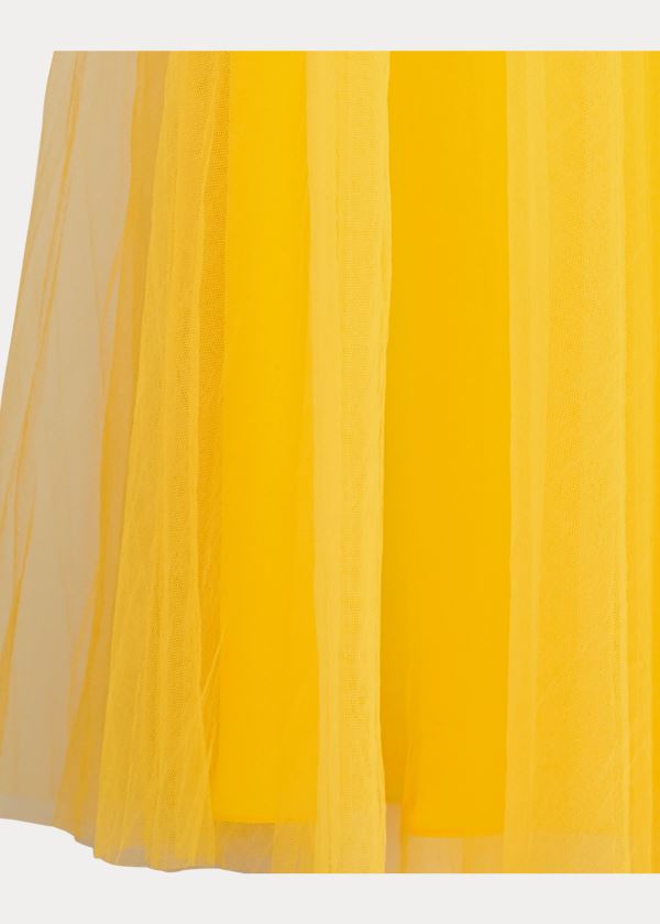 Ralph Lauren Trivelas Pleated Tulle Skirt Žluté | 1MnYFOWQ