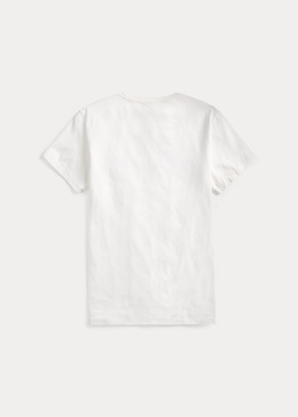 Ralph Lauren Truck-Graphic T-Shirt Bílé | arlhdqtf