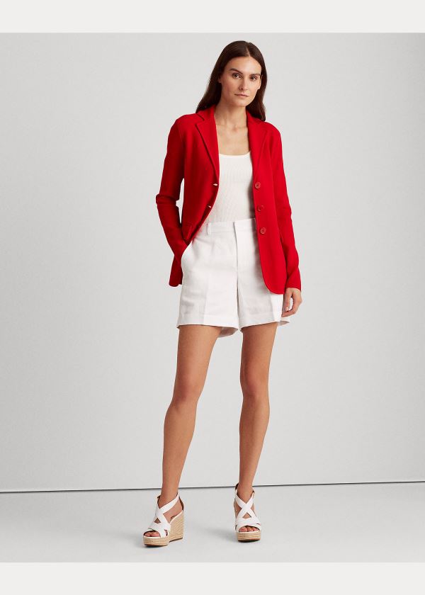 Ralph Lauren Tubular-Trim Blazer Červené | Oi1NGOjX