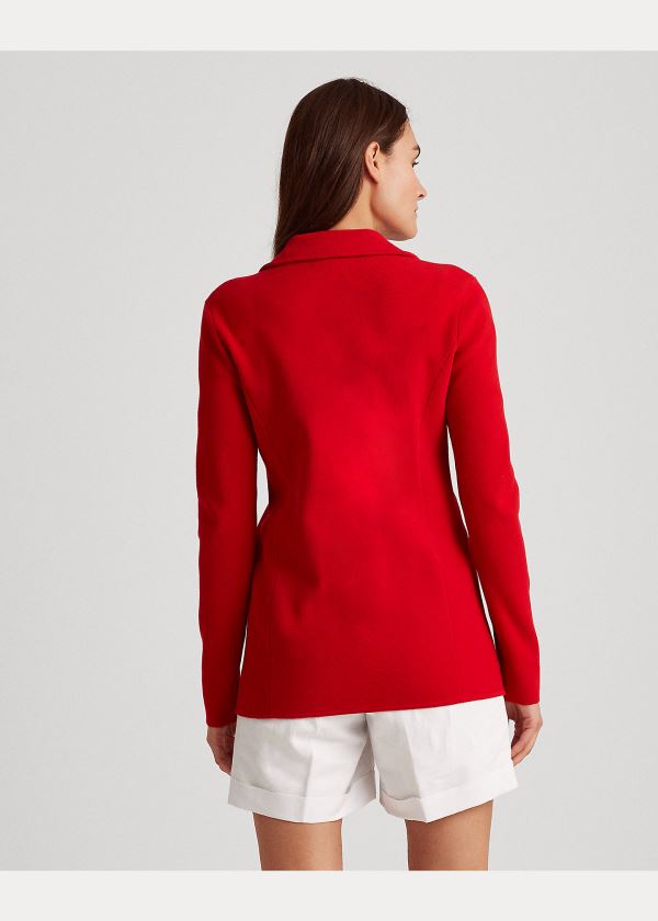 Ralph Lauren Tubular-Trim Blazer Červené | Oi1NGOjX