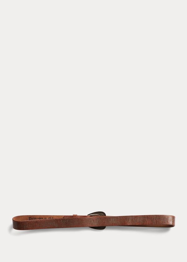 Ralph Lauren Tumbled Læder Belt Světle Hnědé | 5e5N32IF