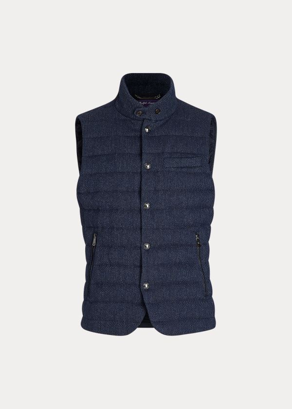 Ralph Lauren Tweed Down Vest Blankyt | 4dJG83gp