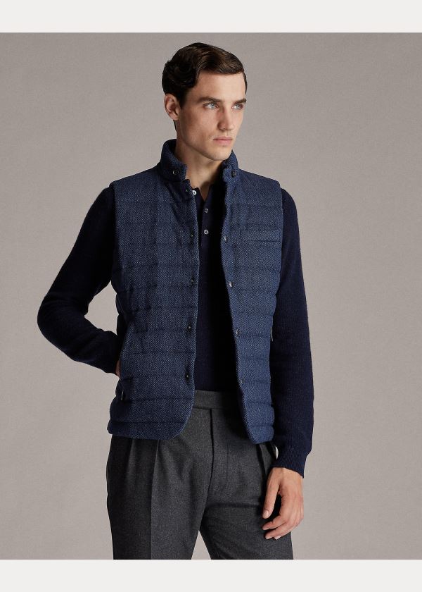 Ralph Lauren Tweed Down Vest Blankyt | 4dJG83gp
