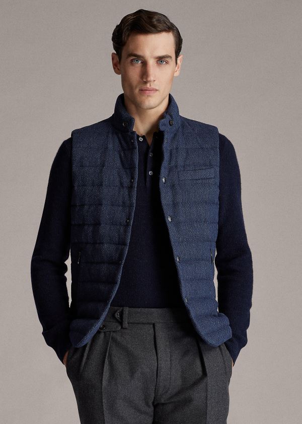 Ralph Lauren Tweed Down Vest Blankyt | 4dJG83gp