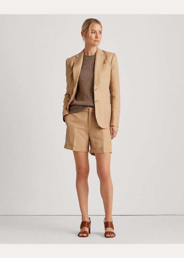 Ralph Lauren Twill Blazer Hnědé | YqCn54ZU