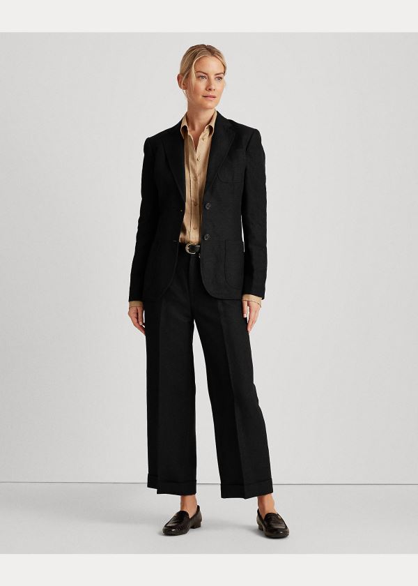 Ralph Lauren Twill Blazer Černé | XPw3n6MU