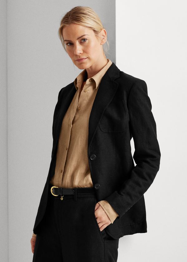 Ralph Lauren Twill Blazer Černé | XPw3n6MU