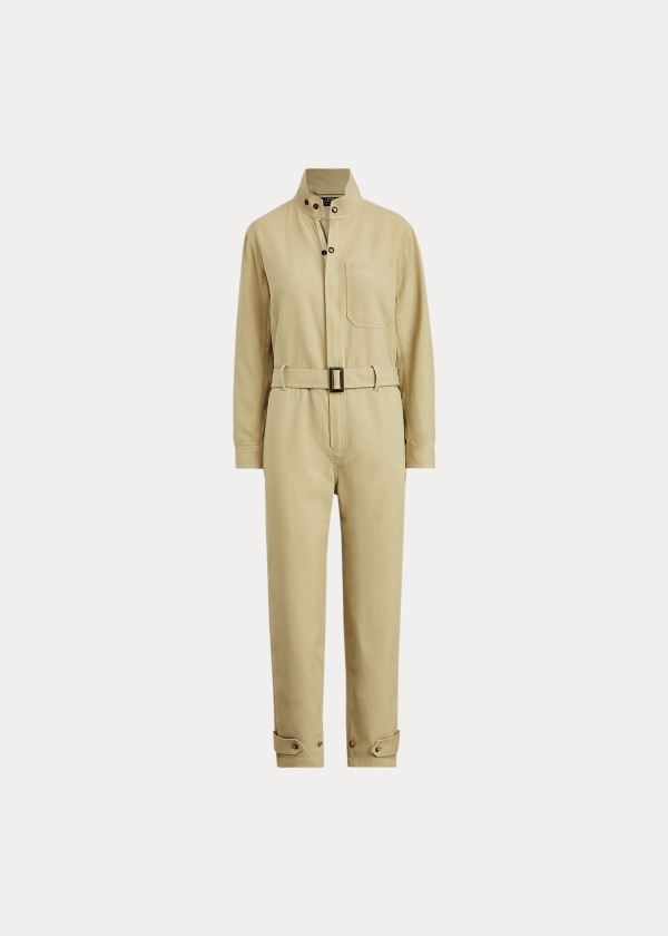 Ralph Lauren Twill Jumpsuit Hnědé | K9ek6lk0