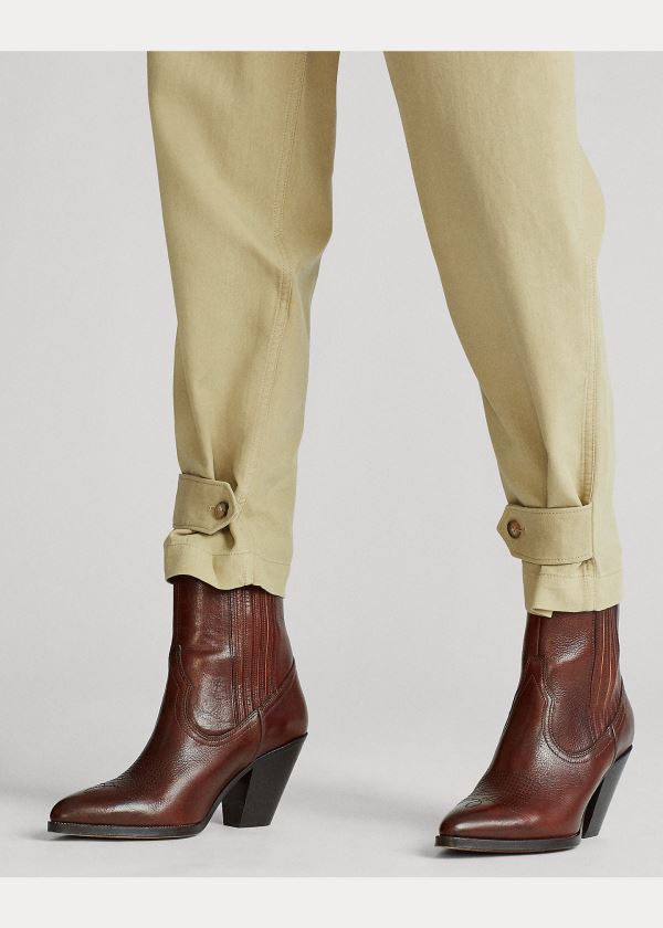 Ralph Lauren Twill Jumpsuit Hnědé | K9ek6lk0