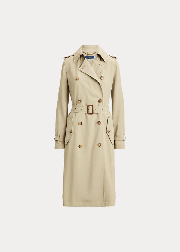 Ralph Lauren Twill Trench Coat Hnědožlutý | ozT58i4X