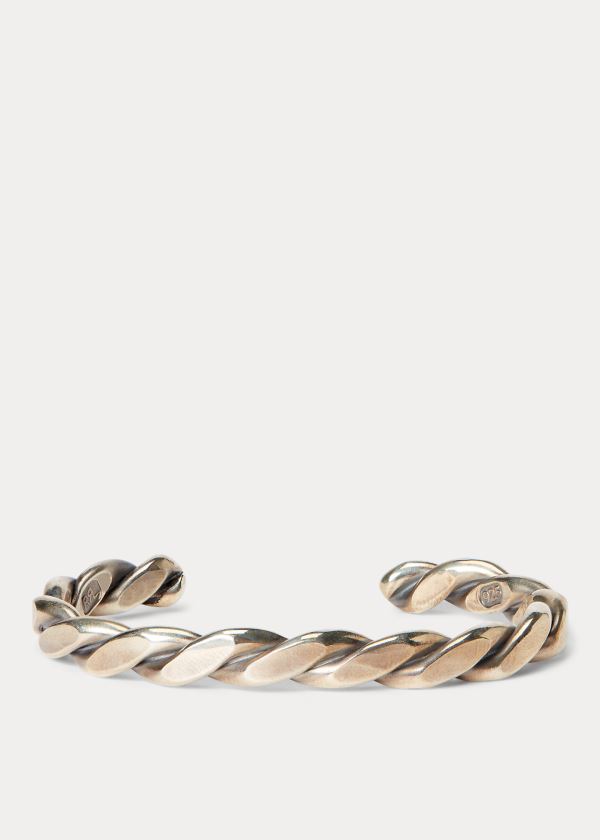 Ralph Lauren Twisted Sterling Sliver Cuff Stříbrné | i7WzErz4