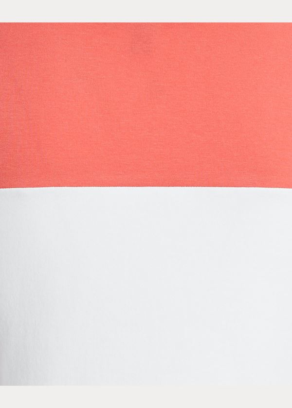Ralph Lauren Two-Tone Boatneck Top Červené Bílé | Mo5mLSfO