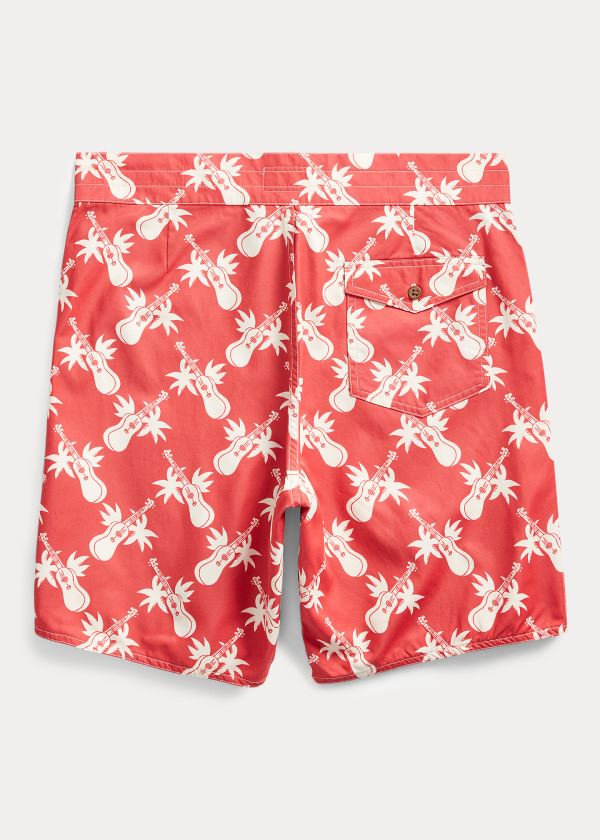 Ralph Lauren Ukulele-Print Twill Krátké Červené Bílé | nAtWByTm