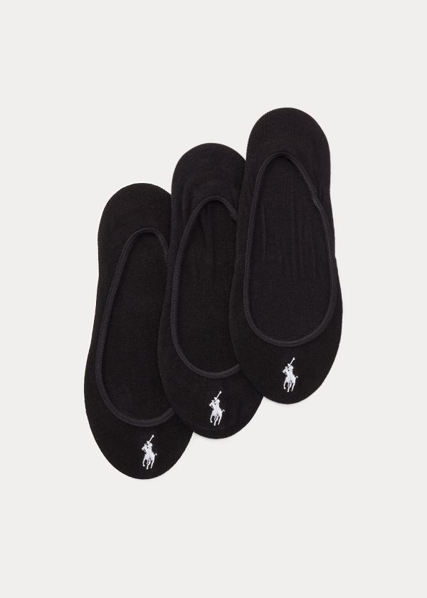 Ralph Lauren Ultralow Liner Sock 3-Pack Černé | GGlRuUTm