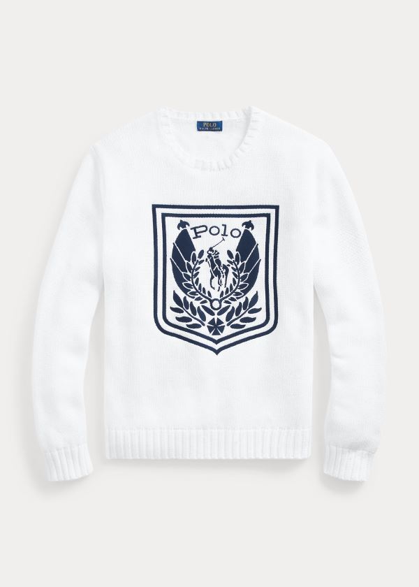 Ralph Lauren Uni Crest Svetrové Bílé Viacfarebný | RkcG0DeF