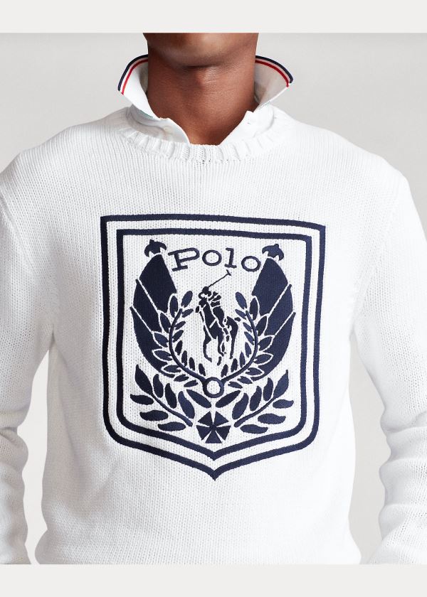 Ralph Lauren Uni Crest Svetrové Bílé Viacfarebný | RkcG0DeF