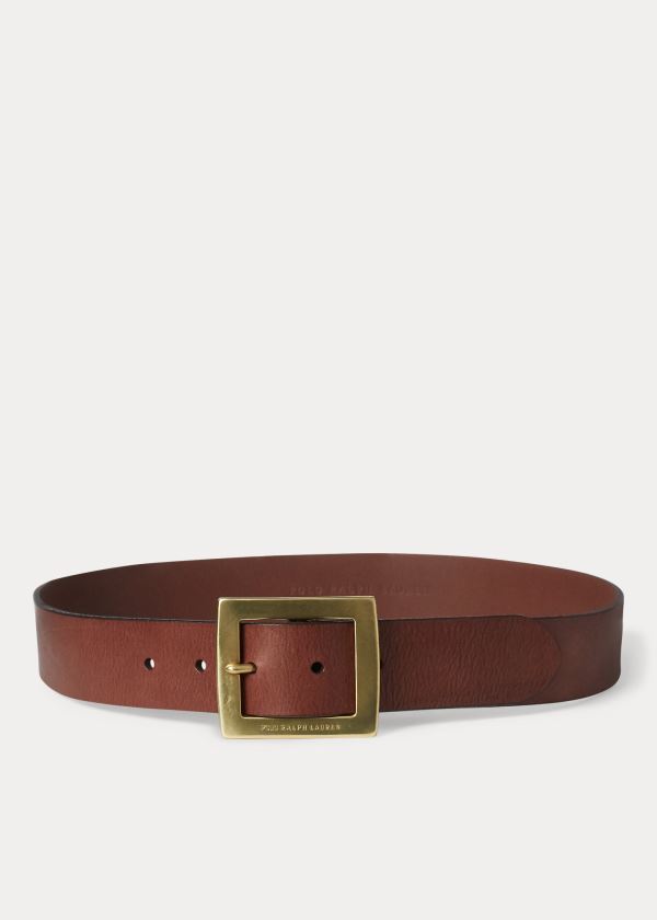 Ralph Lauren Vachetta Læder Belt Hnědé | T34dGoKO