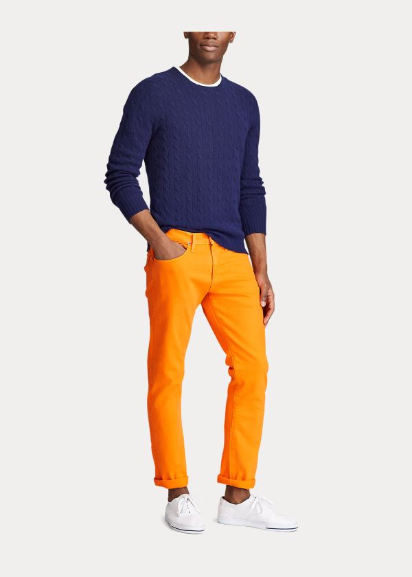 Ralph Lauren Varick Slim Straight Jean Oranžové | UvAIqQWM