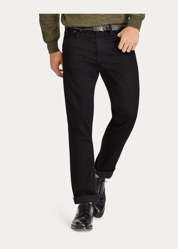 Ralph Lauren Varick Slim Straight Jean Černé | fyhLrANC