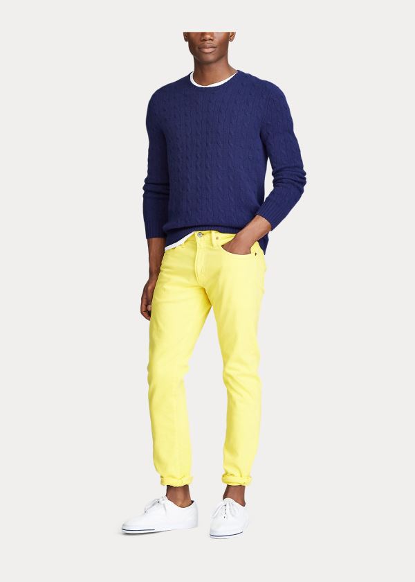 Ralph Lauren Varick Slim Straight Jean Žluté | w43aQJO3