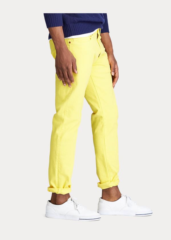 Ralph Lauren Varick Slim Straight Jean Žluté | w43aQJO3