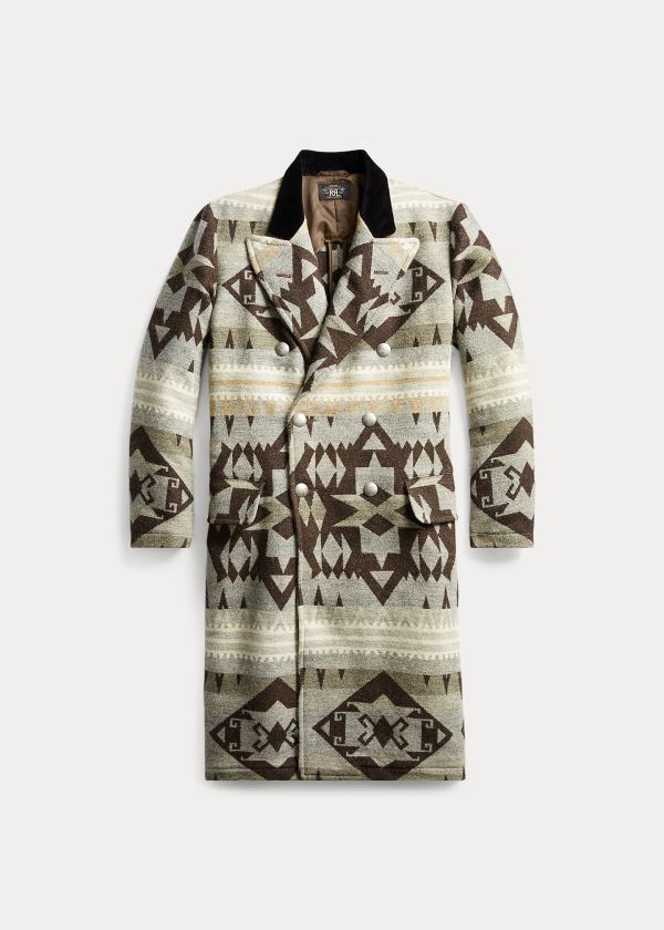 Ralph Lauren Velvet-Collar Topcoat Šedé Hnědé | JFpl2iZJ