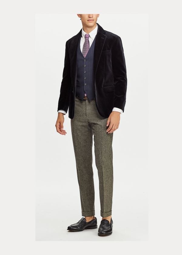 Ralph Lauren Velvet Suit Jacket Černé | Sf5mXzAc