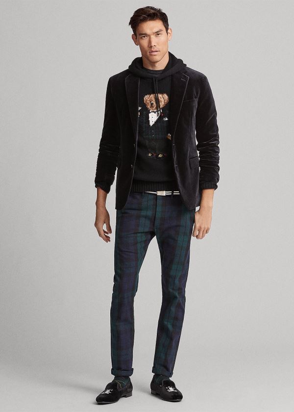 Ralph Lauren Velvet Suit Jacket Černé | Sf5mXzAc